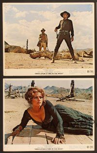 9f227 ONCE UPON A TIME IN THE WEST 9 color 8x10 stills '69 Leone, Cardinale, Fonda, Bronson,Robards