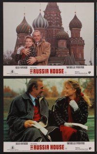 9f082 RUSSIA HOUSE 8 color English FOH LCs '90 Sean Connery, Michelle Pfeiffer, Roy Scheider