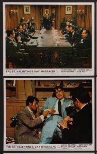 9f085 ST. VALENTINE'S DAY MASSACRE 8 color English FOH LCs '67 Jason Robards as Al Capone!