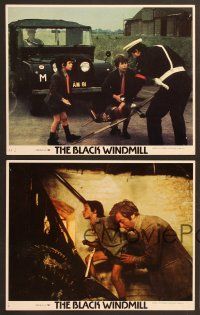 9f222 BLACK WINDMILL 9 8x10 mini LCs '74 Michael Caine, Donald Pleasence, directed by Don Siegel!