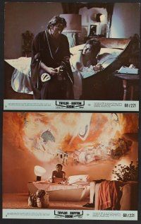 9f263 BOOM 8 8x10 mini LCs '68 Elizabeth Taylor & Richard Burton, Tennessee Williams, Joseph Losey