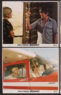 9f275 BREAKOUT 8 8x10 mini LCs '75 Charles Bronson, Robert Duvall, Jill Ireland, Randy Quaid