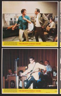 9f286 BUDDY HOLLY STORY 8 8x10 mini LCs '78 Gary Busey, Don Stroud, rock & roll biography!
