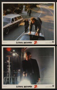9f435 LETHAL WEAPON 2 6 8x10 mini LCs '89 partners Mel Gibson & Danny Glover, Joe Pesci!