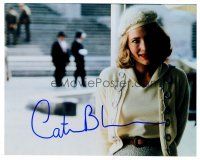 9g072 CATE BLANCHETT signed color 8x10 REPRO still '02 close up of the pretty star wearing beret!