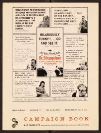 9g288 DR. STRANGELOVE English pressbook '64 Stanley Kubrick classic, Peter Sellers!