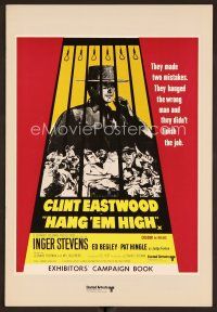 9g309 HANG 'EM HIGH English pressbook '68 they hung Clint Eastwood & didn't finish the job!