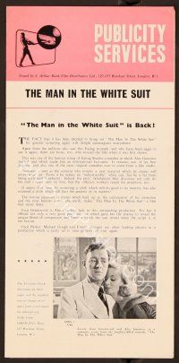 9g332 MAN IN THE WHITE SUIT English pressbook R60s wacky scientist inventor Alec Guinness in lab!