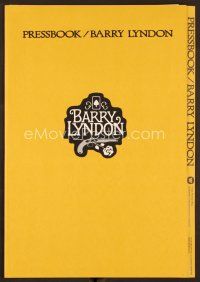 9g267 BARRY LYNDON pressbook '75 Stanley Kubrick, Ryan O'Neal, historical romantic war melodrama!