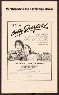 9g272 BOBBY DEERFIELD pressbook '77 F1 race car driver Al Pacino, directed by Sydney Pollack!