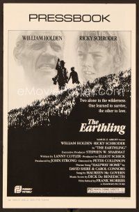 9g289 EARTHLING pressbook '81 William Holden & Ricky Schroder alone in the wilderness!