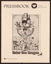 9g293 ENTER THE DRAGON pressbook '73 Bruce Lee kung fu classic, the movie that made him a legend!