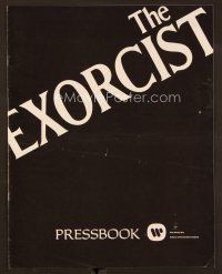 9g296 EXORCIST pressbook '74 William Friedkin, Max Von Sydow, William Peter Blatty horror classic!