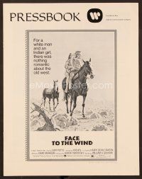 9g282 CRY FOR ME BILLY pressbook '74 art of Cliff Potts on horse with Native American girl!