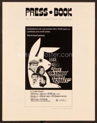 9g302 GET TO KNOW YOUR RABBIT pressbook '72 Brian De Palma, wacky magician Tom Smothers!