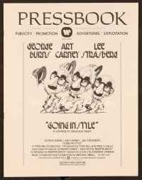 9g305 GOING IN STYLE pressbook '79 wacky art of George Burns, Art Carney & Lee Strasberg!