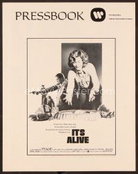9g312 IT'S ALIVE pressbook '74 directed by Larry Cohen, Sharon Farrell has a killer baby!