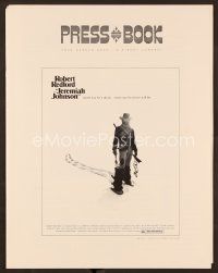 9g314 JEREMIAH JOHNSON pressbook '72 cool artwork of Robert Redford, directed by Sydney Pollack!