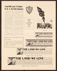 9g318 LAND WE LOVE pressbook '66 a potrrait of America produced by Warner Bros.!