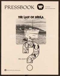 9g319 LAST OF SHEILA pressbook '73 includes ad supplement with Hirschfeld artwork!