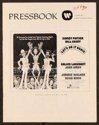 9g323 LET'S DO IT AGAIN pressbook '75 wacky art of Sidney Poitier, Bill Cosby, & Jimmie Walker!