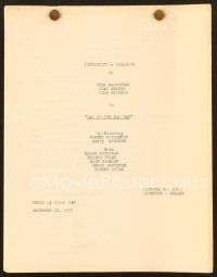 9g229 DAY OF THE BADMAN continuity & dialogue script December 18, 1957, screenplay by Lawrence Roman