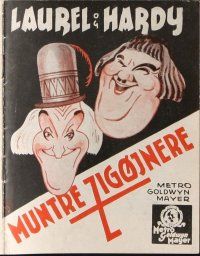 9g169 BOHEMIAN GIRL Danish program '36 Stan Laurel & Oliver Hardy as gypsies, different!
