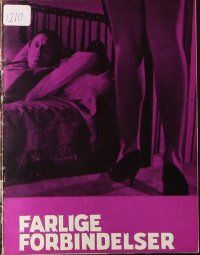 9g176 DANGEROUS LOVE AFFAIRS Danish program '61 Jeanne Moreau, Annette Vadim, different images!