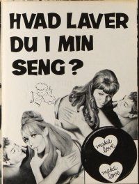 9g179 DON'T MAKE WAVES Danish program '68 Tony Curtis, super sexy Sharon Tate & Claudia Cardinale!