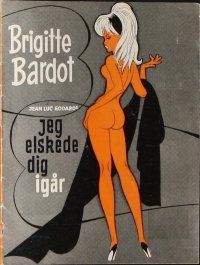 9g190 LE MEPRIS Danish program '63 Jean-Luc Godard, different art of sexy naked Brigitte Bardot!