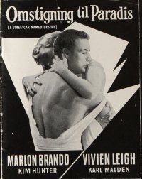 9g208 STREETCAR NAMED DESIRE Danish program R58 Marlon Brando, Vivien Leigh, Elia Kazan classic!