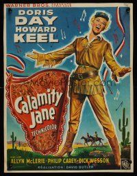9h407 CALAMITY JANE Belgian R60s Howard Keel, art of pretty cowgirl Doris Day in title role!