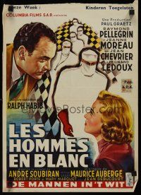 9h424 DOCTORS Belgian '55 Habib's Les hommes en blanc, Raymond Pellegrin, Jeanne Moreau!
