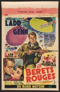 9h484 PARATROOPER Belgian '53 Alan Ladd, English Red Beret, a thousand thrills a second!