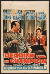9h496 REQUIEM FOR A HEAVYWEIGHT Belgian '62 Anthony Quinn, Jackie Gleason, Mickey Rooney, boxing!