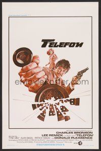 9h513 TELEFON Belgian '77 great artwork, they'll do anything to stop Charles Bronson!