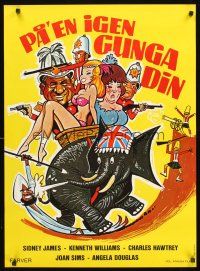 9h634 CARRY ON UP THE KHYBER Danish '68 Sidney James, Kenneth Williams, wacky different art!