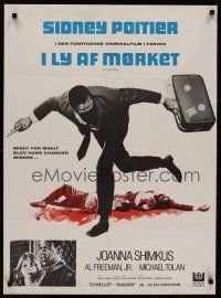 9h677 LOST MAN Danish '69 Sidney Poitier crowded a lifetime into 37 suspensful hours!