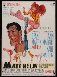 9h693 MURDERERS' ROW Danish '66 art of spy Dean Martin as Matt Helm & sexy Ann-Margret!