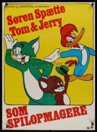 9h735 SOM SPILOPMAGERE Danish '70s Woody Woodpecker, Tom & Jerry!