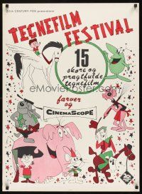9h749 TEGNEFILM FESTIVAL Danish '70s great Ole art of many cartoon characters!