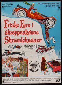 9h755 THOSE DARING YOUNG MEN IN THEIR JAUNTY JALOPIES Danish '69 Tony Curtis, Wenzel artwork!
