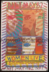 9h074 WOMEN LIVE English double crown '82 very cool art & design from London film festival!