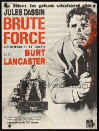 9h118 BRUTE FORCE French 23x32 R70s art of tough Burt Lancaster w/gun & escapees!