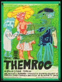 9h143 THEMROC French 15x21 '74 Claude Faraldo French comedy, bizarre Dedier artwork!