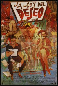 9h227 LAW OF DESIRE Spanish '87 Pedro Almodovar's La ley del deseo, Antonio Banderas, Ceesepe art!