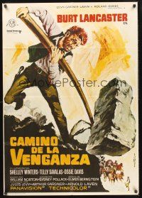 9h234 SCALPHUNTERS Spanish '68 different art of Burt Lancaster by Mataix!