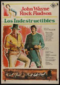 9h239 UNDEFEATED Spanish '69 John Wayne & Rock Hudson rode where no one else dared!