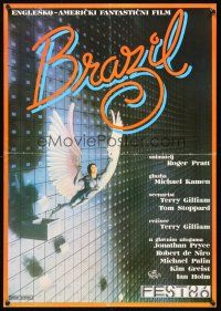 9h542 BRAZIL Yugoslavian '86 Terry Gilliam, cool sci-fi fantasy art!