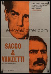 9h594 SACCO & VANZETTI Yugoslavian '71 Giuliano Montaldo's anarchist bio, Gian Maria Volonte!